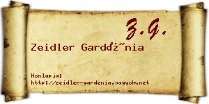 Zeidler Gardénia névjegykártya